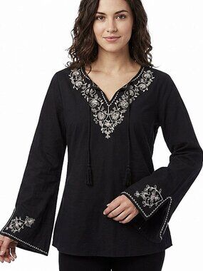 Coupe Cotton Pull On Embroidered Blouse NEW- Sz. Sm